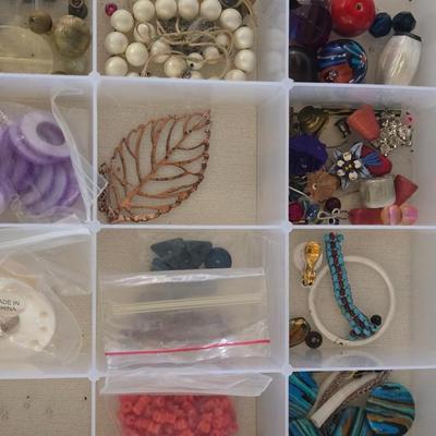 Plastic Organizer filled with Beads