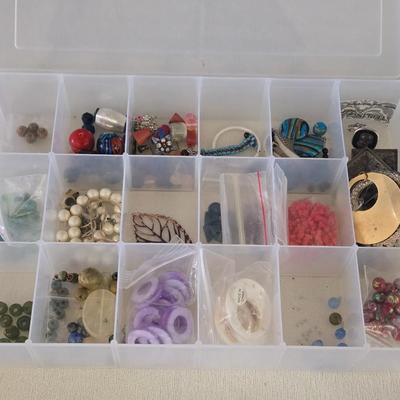 Plastic Organizer filled with Beads