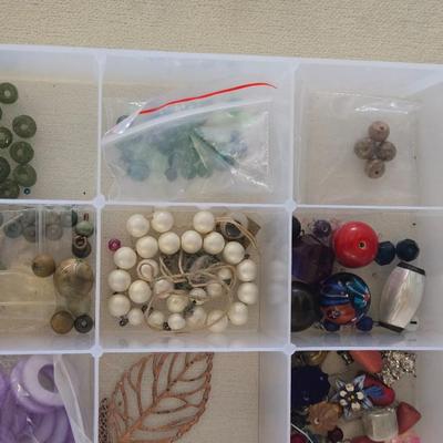 Plastic Organizer filled with Beads