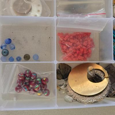Plastic Organizer filled with Beads