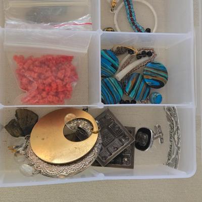 Plastic Organizer filled with Beads