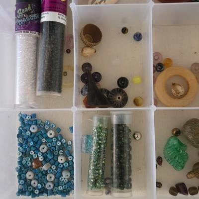 Plastic Organizer filled with Beads
