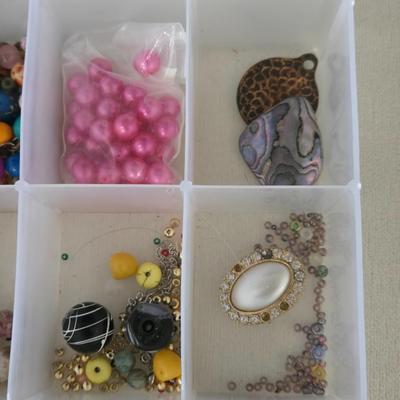 Plastic Organizer filled with Beads