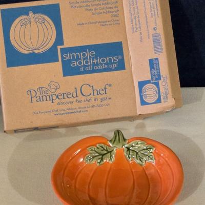 New in the Box Pampered Chef Pumpkin Small Plate