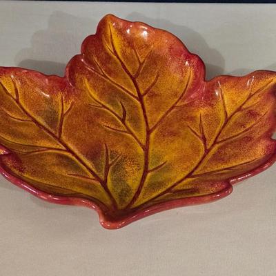 Fall Leaf Ceramic Platter