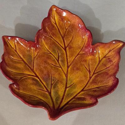 Fall Leaf Ceramic Platter