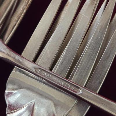Community Silverplate Flateware Set with Box