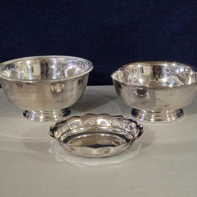 Silverplate Reed & Barton (2) Bowls and Gorham Bowl