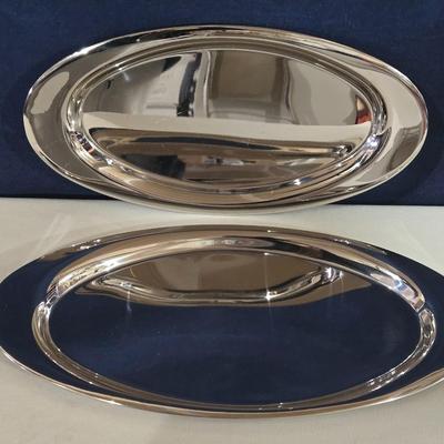 (2) Crate & Barrel Oval Platters
