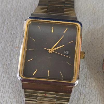 Ladies Gold Tone Seiko and Men's Gold Tone Citizen Watch