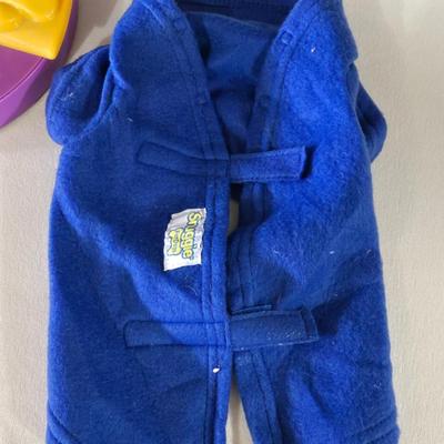(2) Dog Outfits and Dog Toy