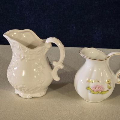 (2) Porcelain Creamer Pitchers