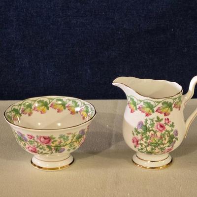 Royal Albert Porcelain Creamer and Sugar Bowl
