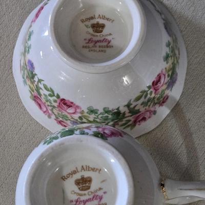 Royal Albert Porcelain Creamer and Sugar Bowl