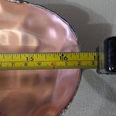Crate & Barrel Hammered Copper Oval Platter