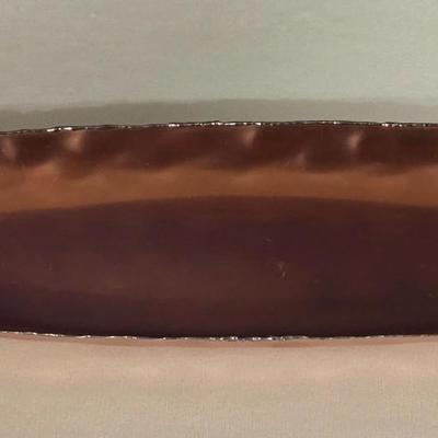 Crate & Barrel Hammered Copper Oval Platter