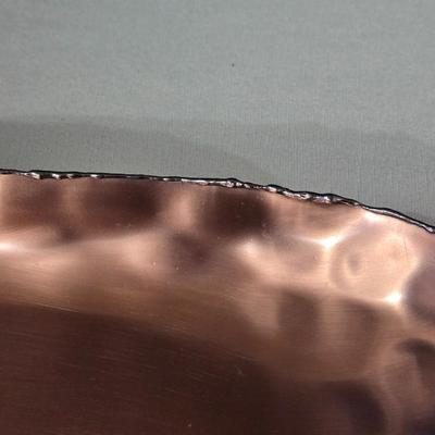 Crate & Barrel Hammered Copper Oval Platter
