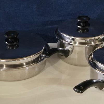3 Multi-Ply Stainless Steel Sauce Pans Manufacturered by Rainbow
