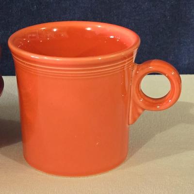 Orange Fiesta Bowls and Cup