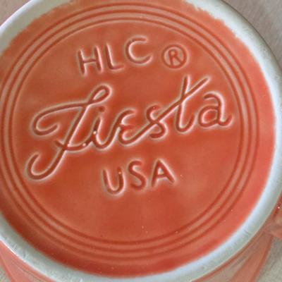 Orange Fiesta Bowls and Cup