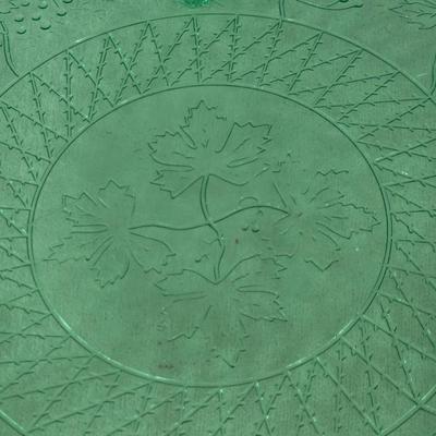 Green Glass Cake Platter