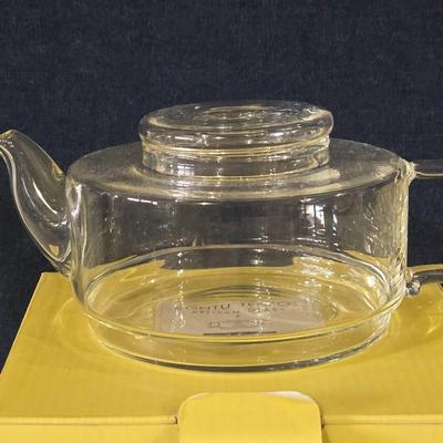 Glass Teapot & Cup Saucer and Ceramic Tea Bag Holders