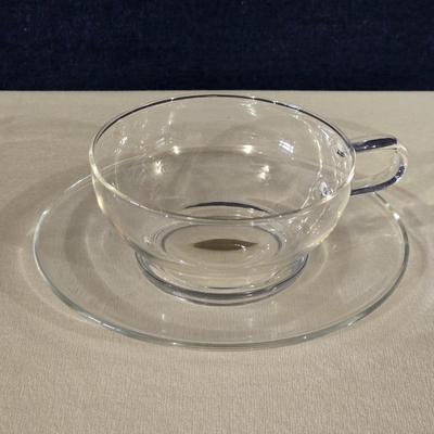 Glass Teapot & Cup Saucer and Ceramic Tea Bag Holders