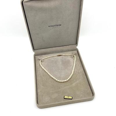 783 Ladies Mikimoto 6mm Pearl Necklace 18"