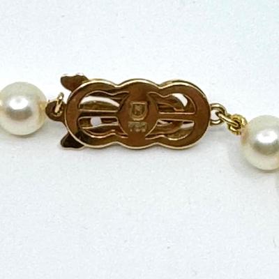 783 Ladies Mikimoto 6mm Pearl Necklace 18"