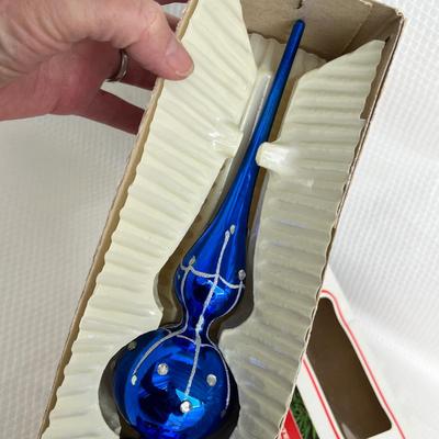 Lot 365 Blue Mercury Glass Tree topper