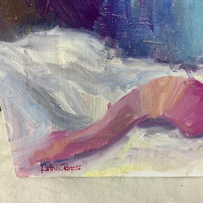 102 Original Oil Painting "Pink Cyclamen" by Kathie Rogers