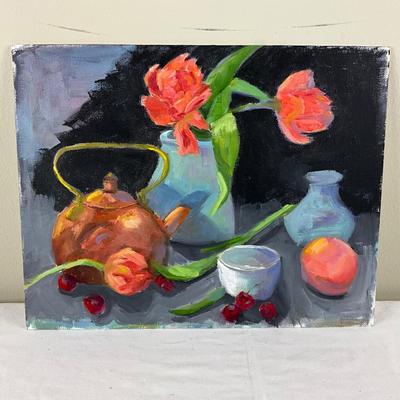 196 Original Acrylic Painting Still LIfe by Kathie Rogers