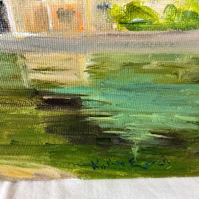 107 Original Oil Painting of City Landscape by Kathie Rogers