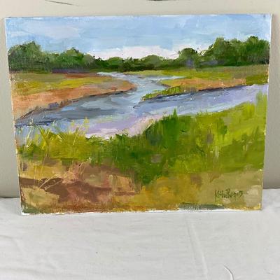 108 Original Acrylic Painting "Maryland Marsh" by Kathie Rogers