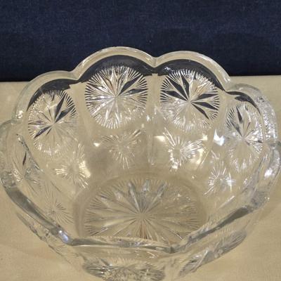 Cut Glass Serving Bowl