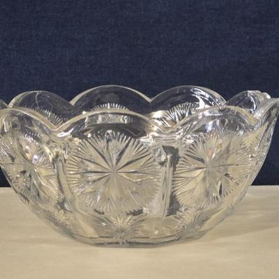 Cut Glass Serving Bowl