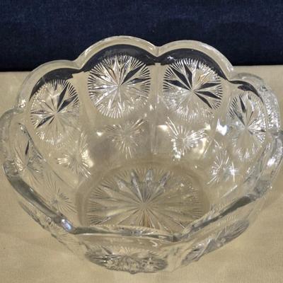 Cut Glass Serving Bowl