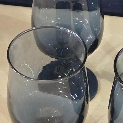 Blue Glass Wine Glasses