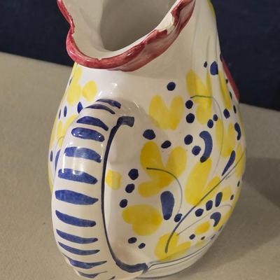 Handpainted Cream Pitcher, Coffee Cup & Saucer and Soup Bowl