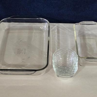 Vintage Pyrex and Fire King Glass Casserole Dishes and Bowls