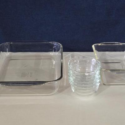Vintage Pyrex and Fire King Glass Casserole Dishes and Bowls