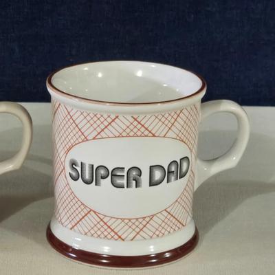 Super Mom & Dad Vintage Coffee Mugs