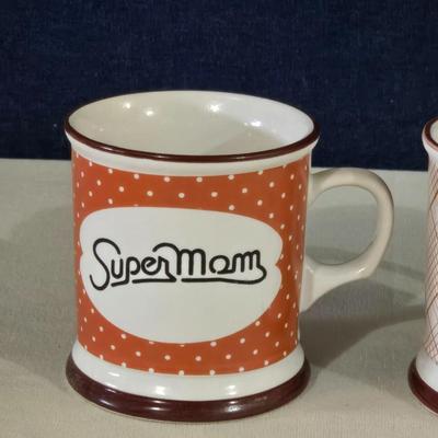 Super Mom & Dad Vintage Coffee Mugs