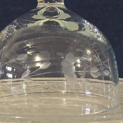 Princess House Dome and Frosted Glass Plate