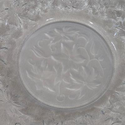 Princess House Dome and Frosted Glass Plate