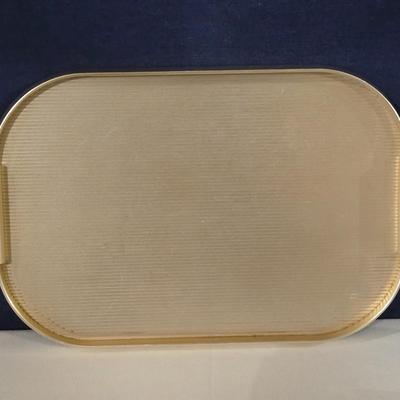 Mixed Kitchen Lot - Gold Tone Tray, Muffin Tins, and Plastic Storage Bowls