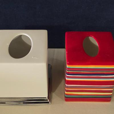 (2) Kleenex Ceramic Covers