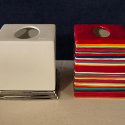 (2) Kleenex Ceramic Covers