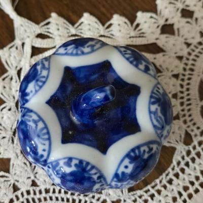 Blue & White China Trinket Box