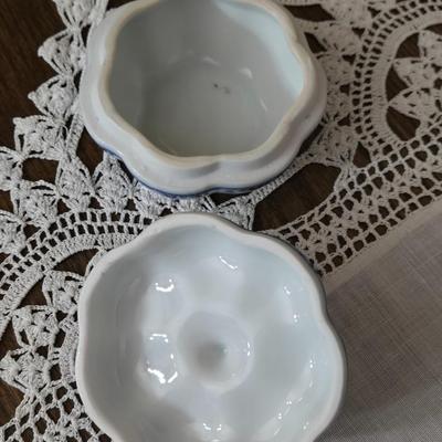 Blue & White China Trinket Box